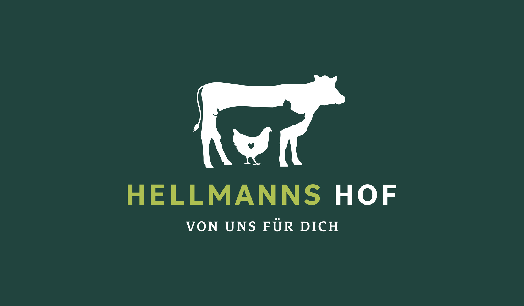 Hellmanns Hof, Logo auf Grün